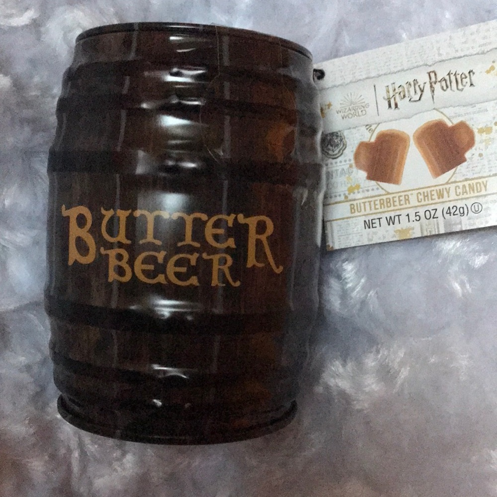 Harry Potter ButterBeer Chewy Candy in barrel tin